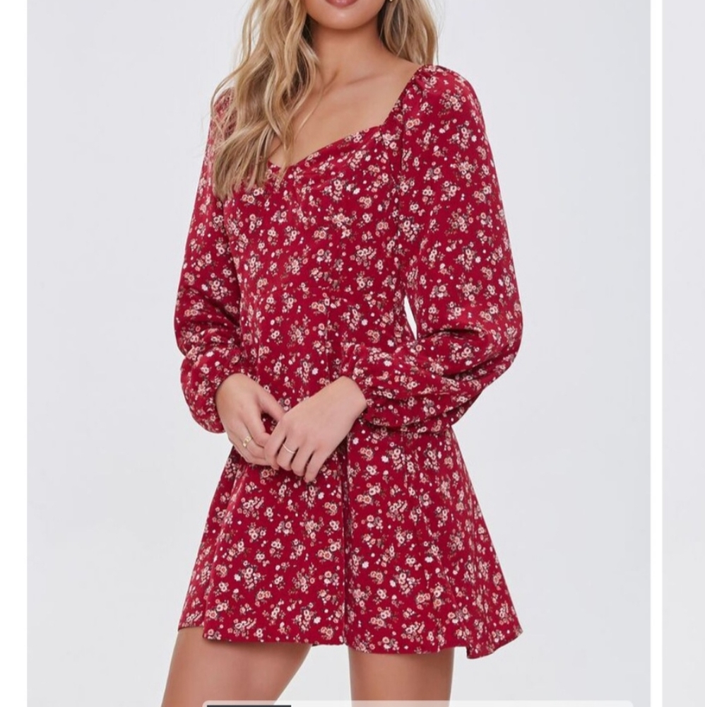 Floral Print Mini Dress
